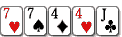 Main Poker - Deux paires 7 et 4